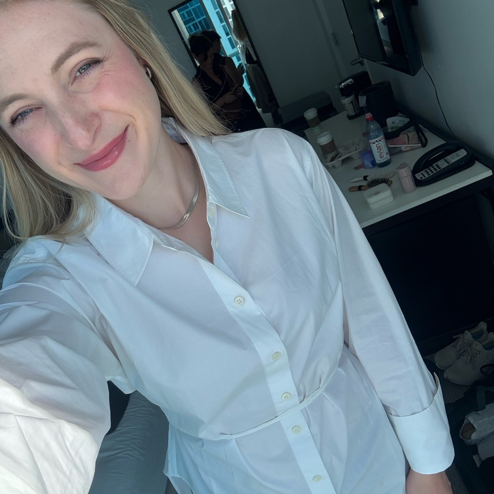 FRAME White Button-Up Shirt